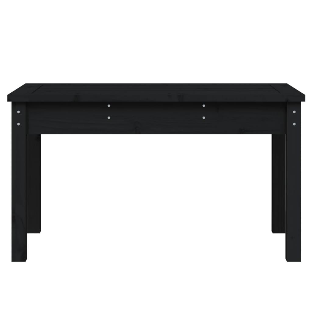 vidaXL Παγκάκι Κήπου Μαύρο 80x44x45 εκ. από Μασίφ Ξύλο Πεύκου