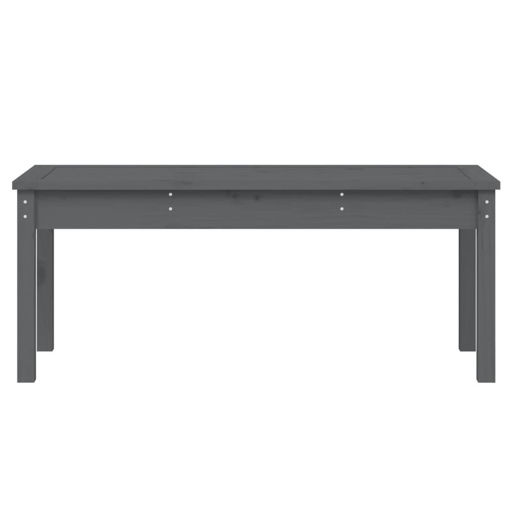 vidaXL Παγκάκι Κήπου Γκρι 109 x 44 x 45 εκ. από Μασίφ Ξύλο Πεύκου