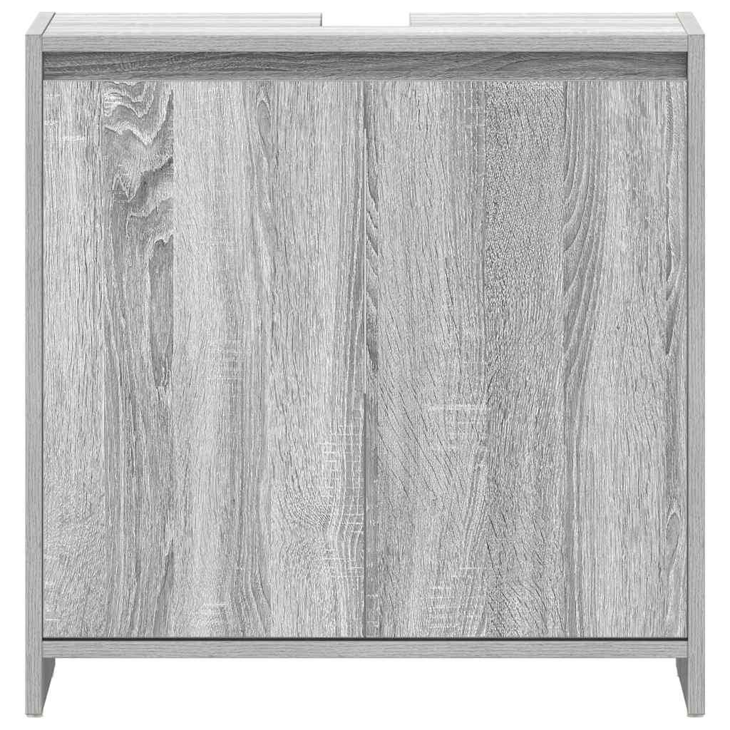 vidaXL Ντουλάπι Μπάνιου Γκρι Sonoma 60x33x61 εκ. Επεξεργασμένο Ξύλο