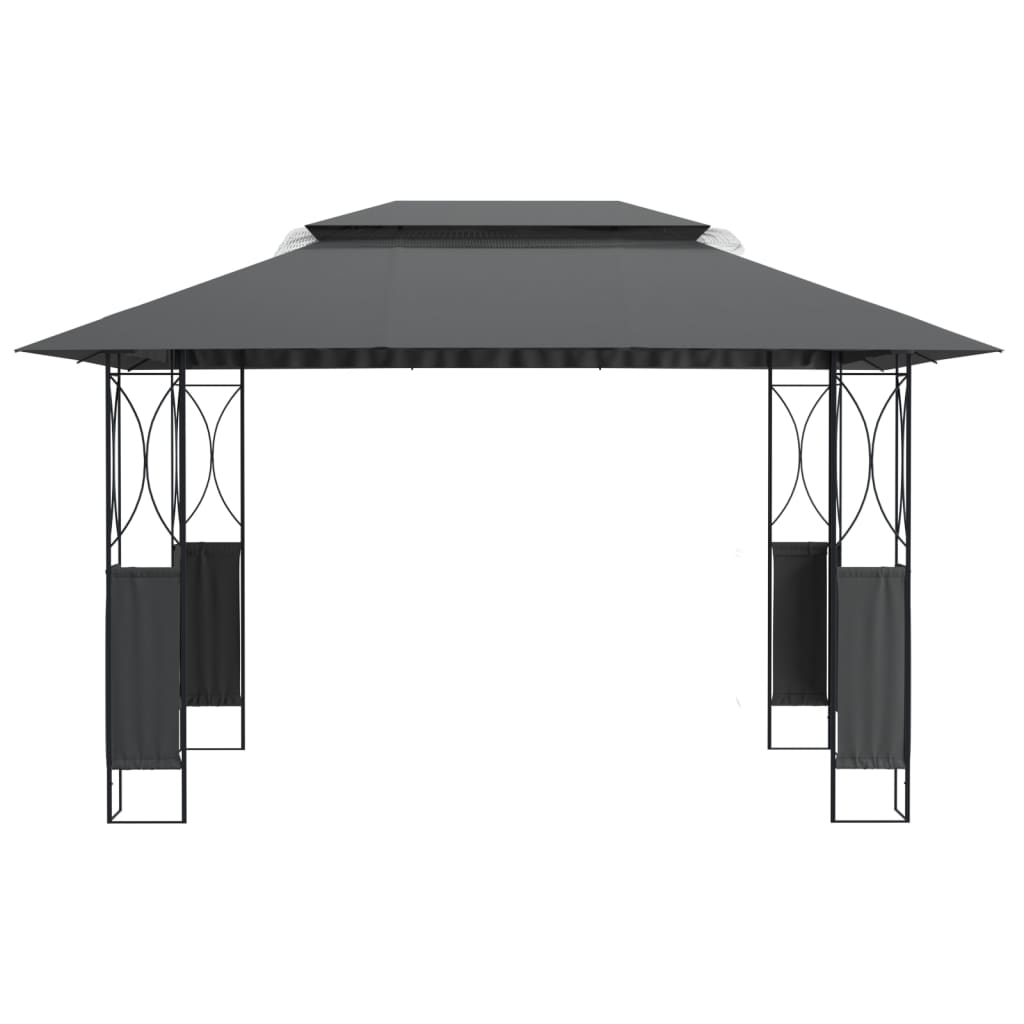 vidaXL Κιόσκι με Οροφή Ανθρακί 400 x 300 x 270 εκ. από Ατσάλι