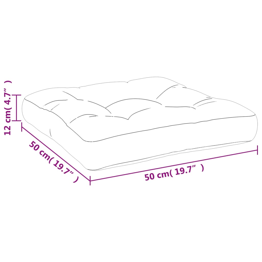 vidaXL Μαξιλάρι Παλέτας Πολύχρωμο 50 x 50 x 12 εκ. Υφασμάτινο