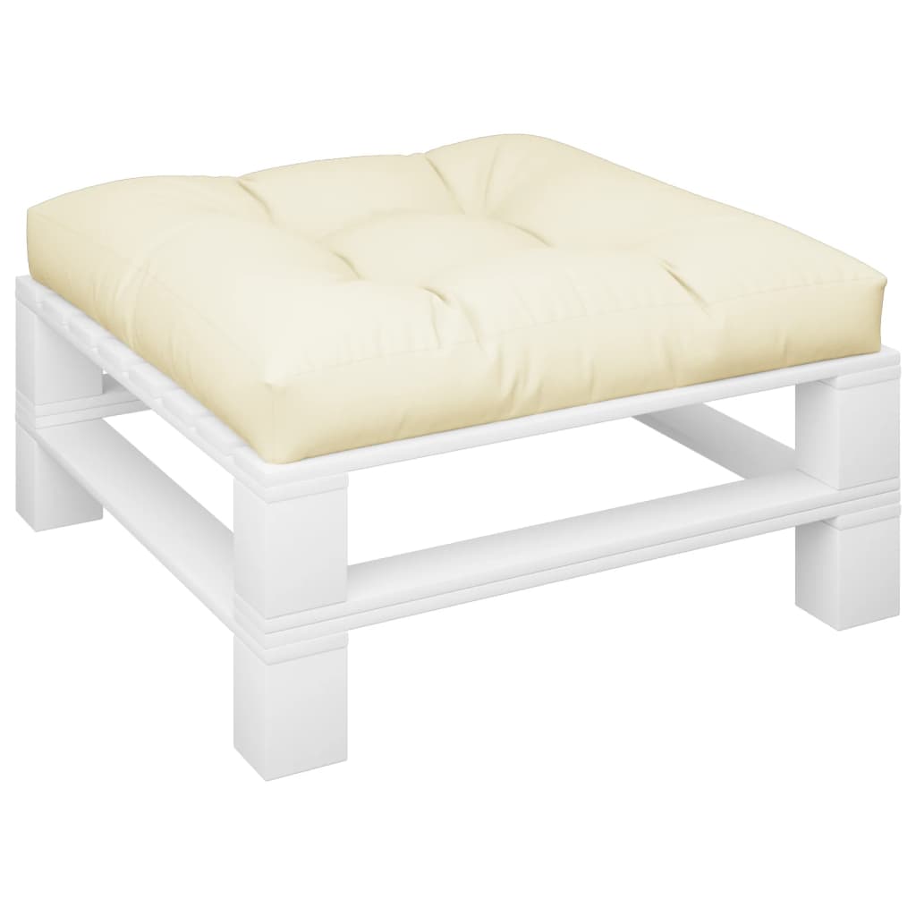 vidaXL Μαξιλάρι Παλέτας Κρεμ 70 x 70 x 12 εκ. Υφασμάτινο