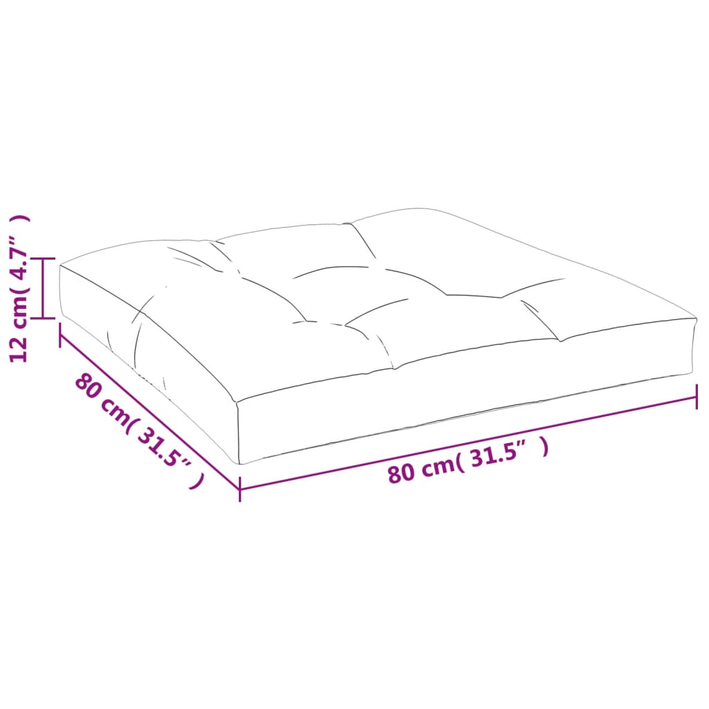 vidaXL Μαξιλάρι Παλέτας Πολύχρωμο 80 x 80 x 12 εκ. Υφασμάτινο