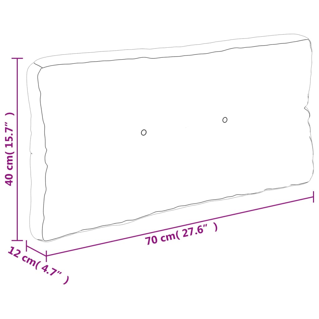 vidaXL Μαξιλάρι Παλέτας Μπεζ 70 x 40 x 12 εκ. Υφασμάτινο
