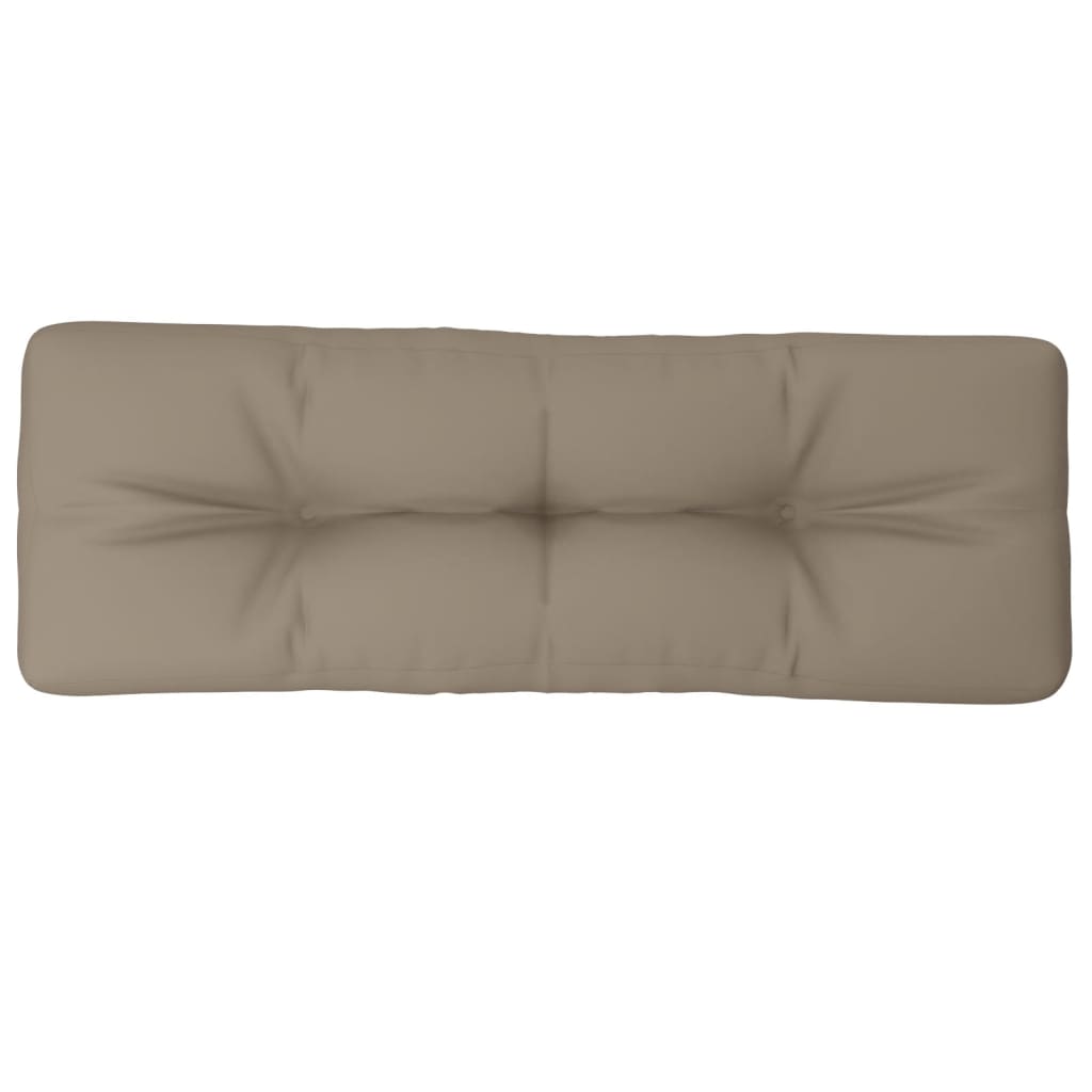 vidaXL Μαξιλάρι Παλέτας Taupe 120 x 40 x 12 εκ. Υφασμάτινο