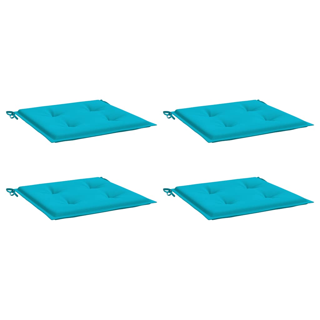 vidaXL Μαξιλάρια Καρέκλας Κήπου 4 τεμ. Τιρκουάζ 50x50x4 εκ. Υφασμάτινα