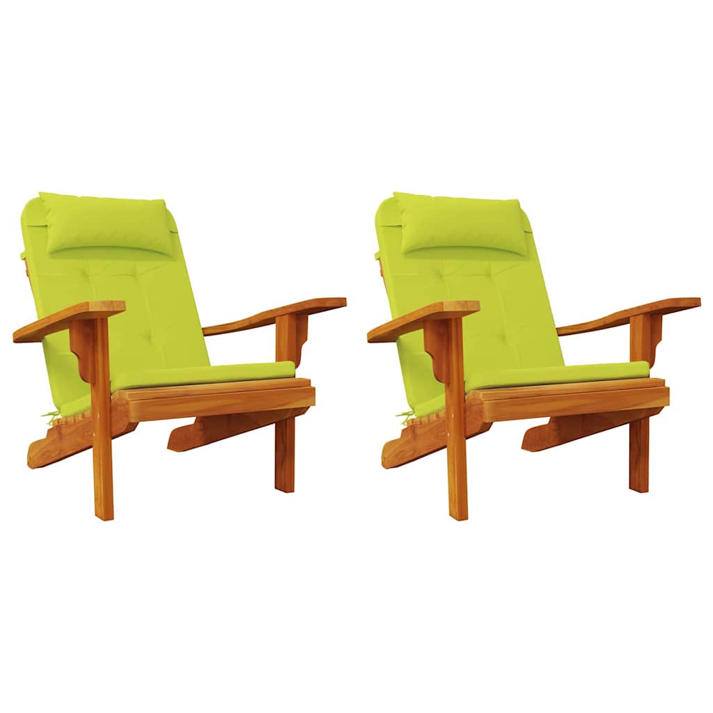 vidaXL Μαξιλάρι Καρέκλας 2 pcs Ανοιχτό πράσινο 58 x 77 x 4.5 εκ
