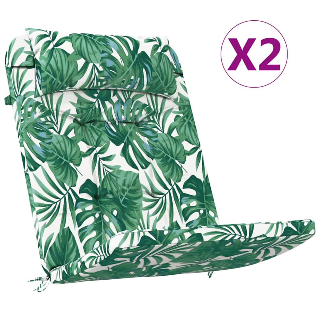 vidaXL Μαξιλάρι Καρέκλας 2 pcs Πράσινο 58 x 77 x 4.5 εκ Ύφασμα Oxford