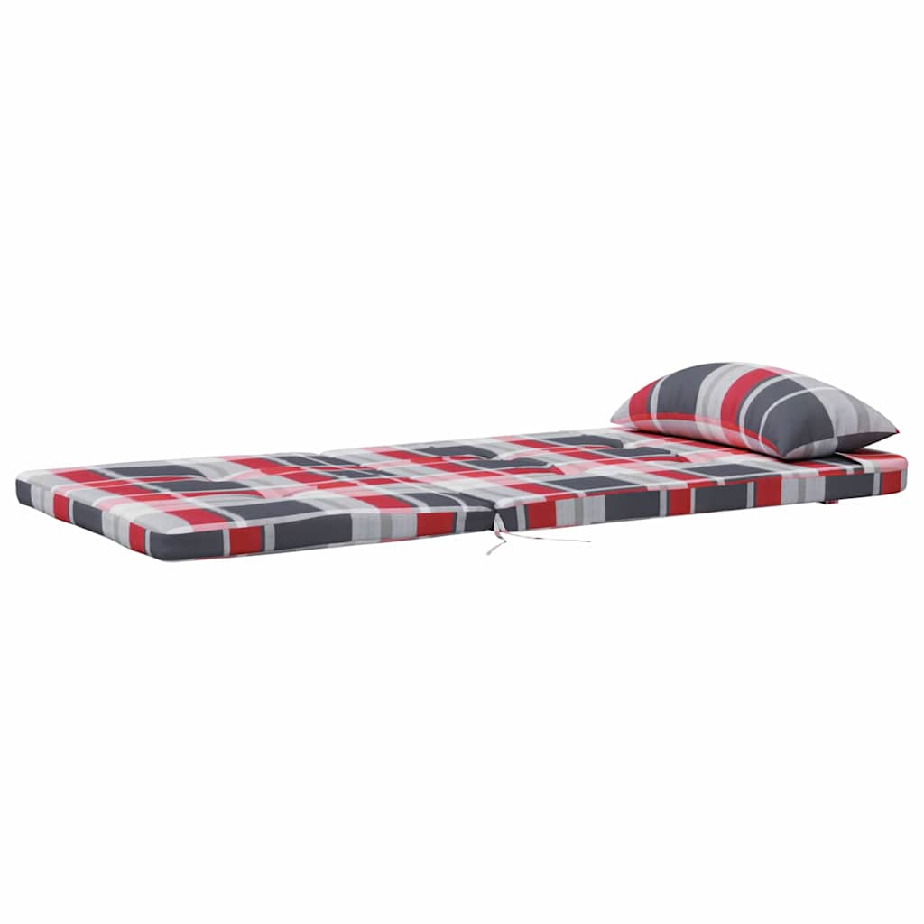 vidaXL Μαξιλάρι Καρέκλας 2 pcs Κόκκινο καρό μοτίβο 58 x 77 x 4.5 εκ
