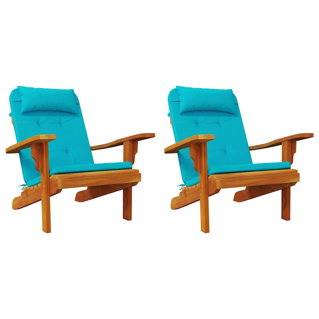 vidaXL Μαξιλάρι Καρέκλας 2 pcs Τιρκουάζ 58 x 77 x 4.5 εκ Ύφασμα Oxford