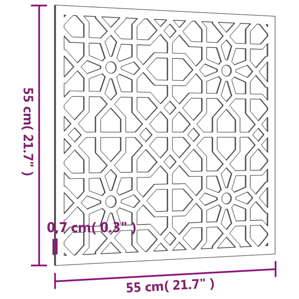 vidaXL Διακοσμητικό Κήπου Μαυριτανικό Σχέδιο 55x55 εκ. Ατσάλι Corten