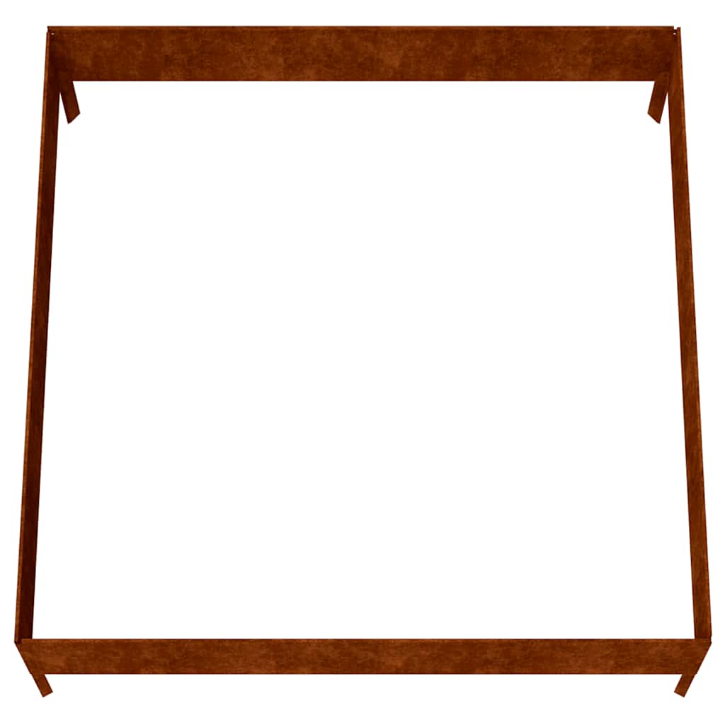 vidaXL Ζαρντινιέρα 100 x 100 x 33,5 εκ. από Ατσάλι Σκληρυθέν στον Αέρα