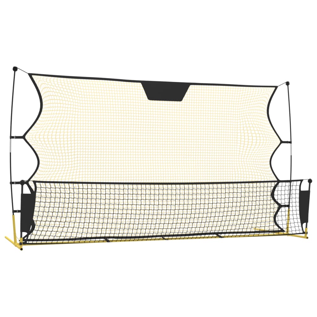vidaXL Δίχτυ Ποδοσφαίρου Μαύρο & Κίτρινο 183x85x120 εκ. από Πολυεστέρα