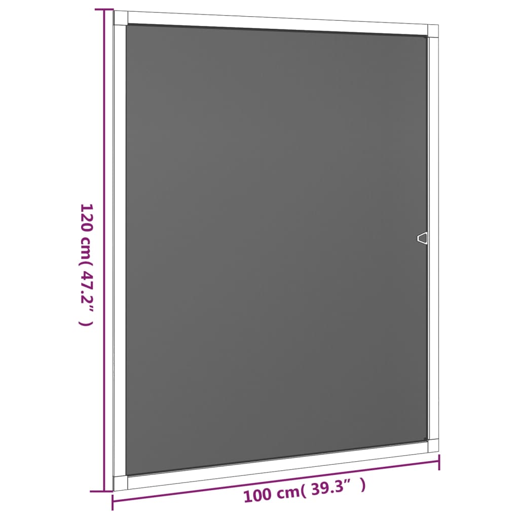 vidaXL Σήτα Εντόμων για Παράθυρα Λευκή 100 x 120 εκ.