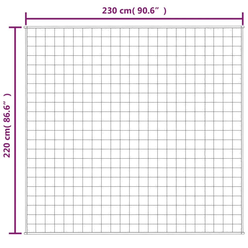 vidaXL Κουβέρτα Βαρύτητας Γκρι 220 x 230 εκ. 11 κ. Υφασμάτινη