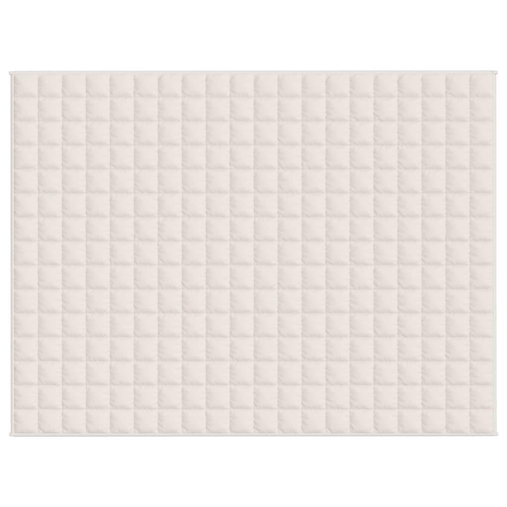 vidaXL Κουβέρτα Βαρύτητας Ανοιχτό Κρεμ 152 x 203 εκ. 7 κ. Υφασμάτινη