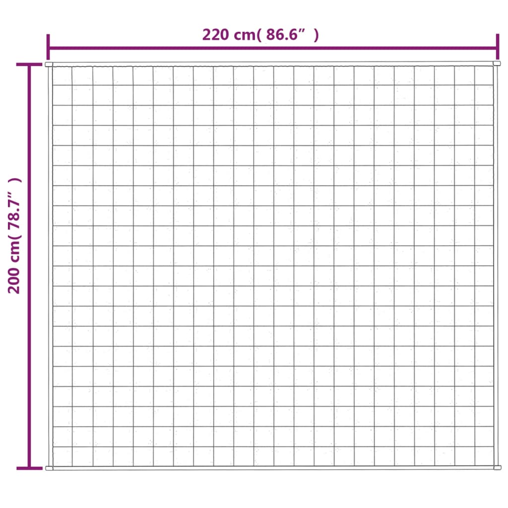vidaXL Κουβέρτα Βαρύτητας Γκρι 200 x 220 εκ. 13 κ. Υφασμάτινη