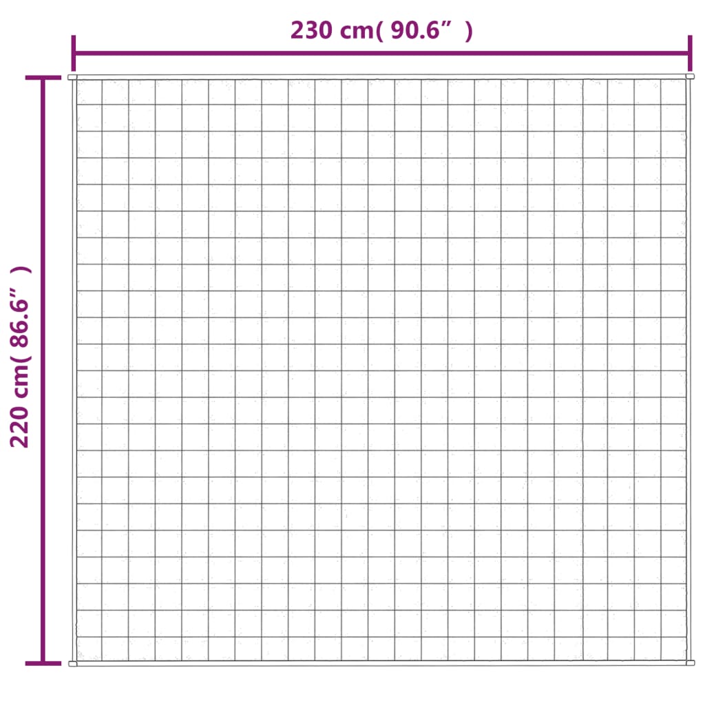 vidaXL Κουβέρτα Βαρύτητας Γκρι 220 x 230 εκ. 11 κ. Υφασμάτινη