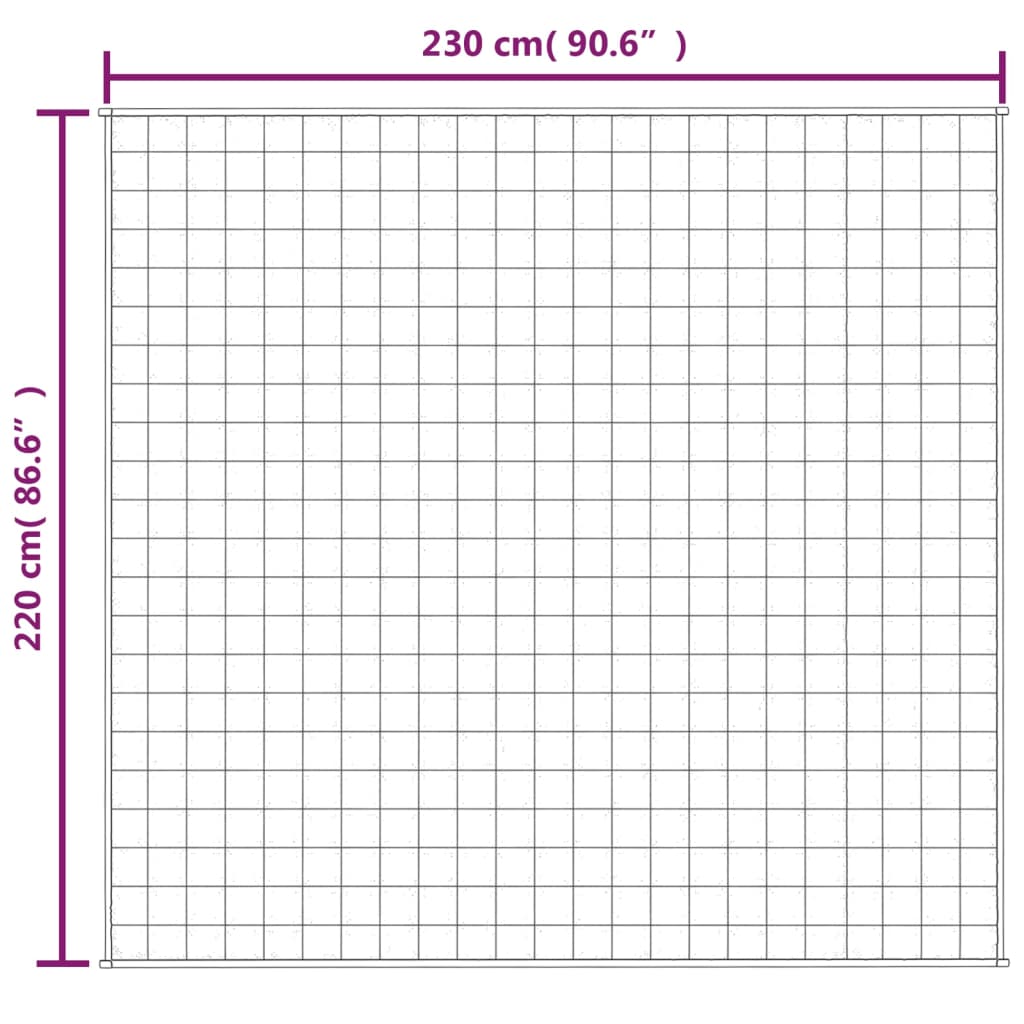 vidaXL Κουβέρτα Βαρύτητας Μπλε 220 x 230 εκ. 15 κ. Υφασμάτινη