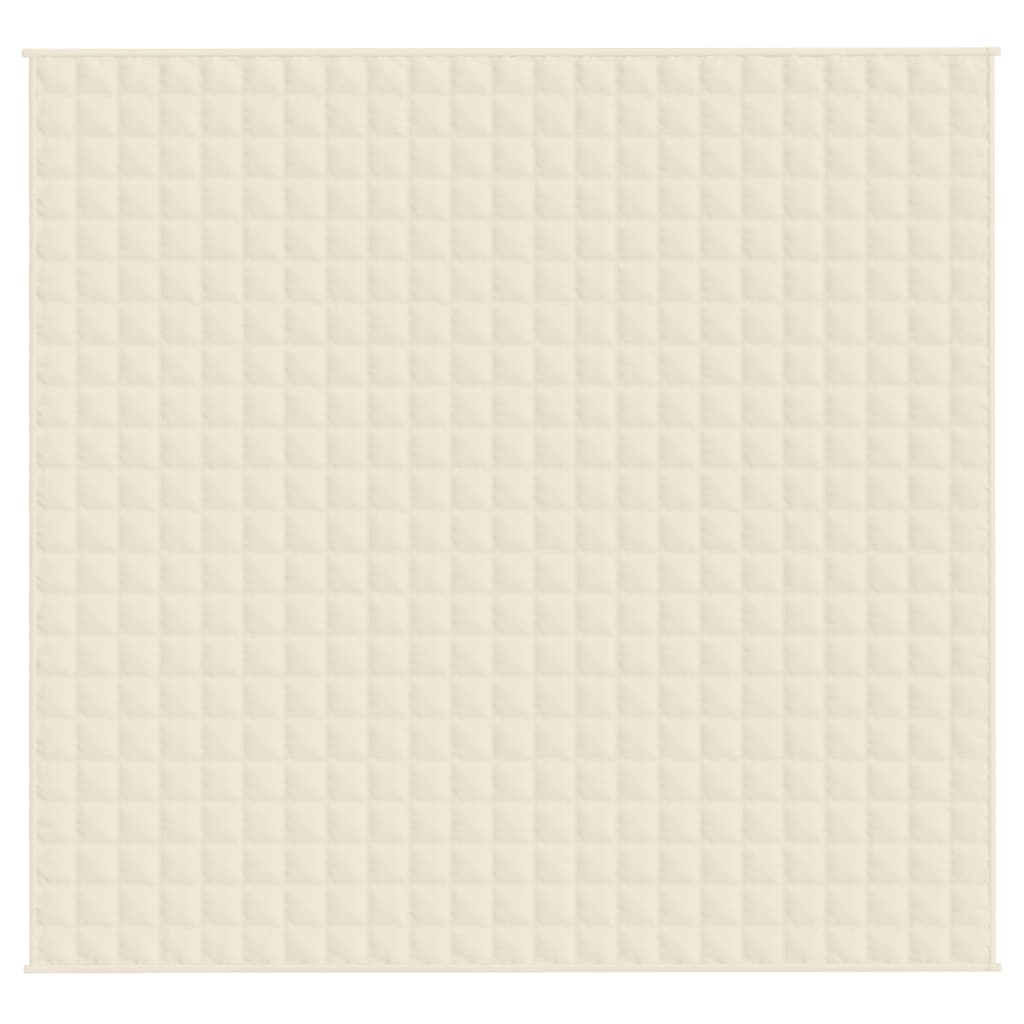 vidaXL Κουβέρτα Βαρύτητας Ανοιχτό Κρεμ 220 x 230 εκ. 15 κ. Υφασμάτινη