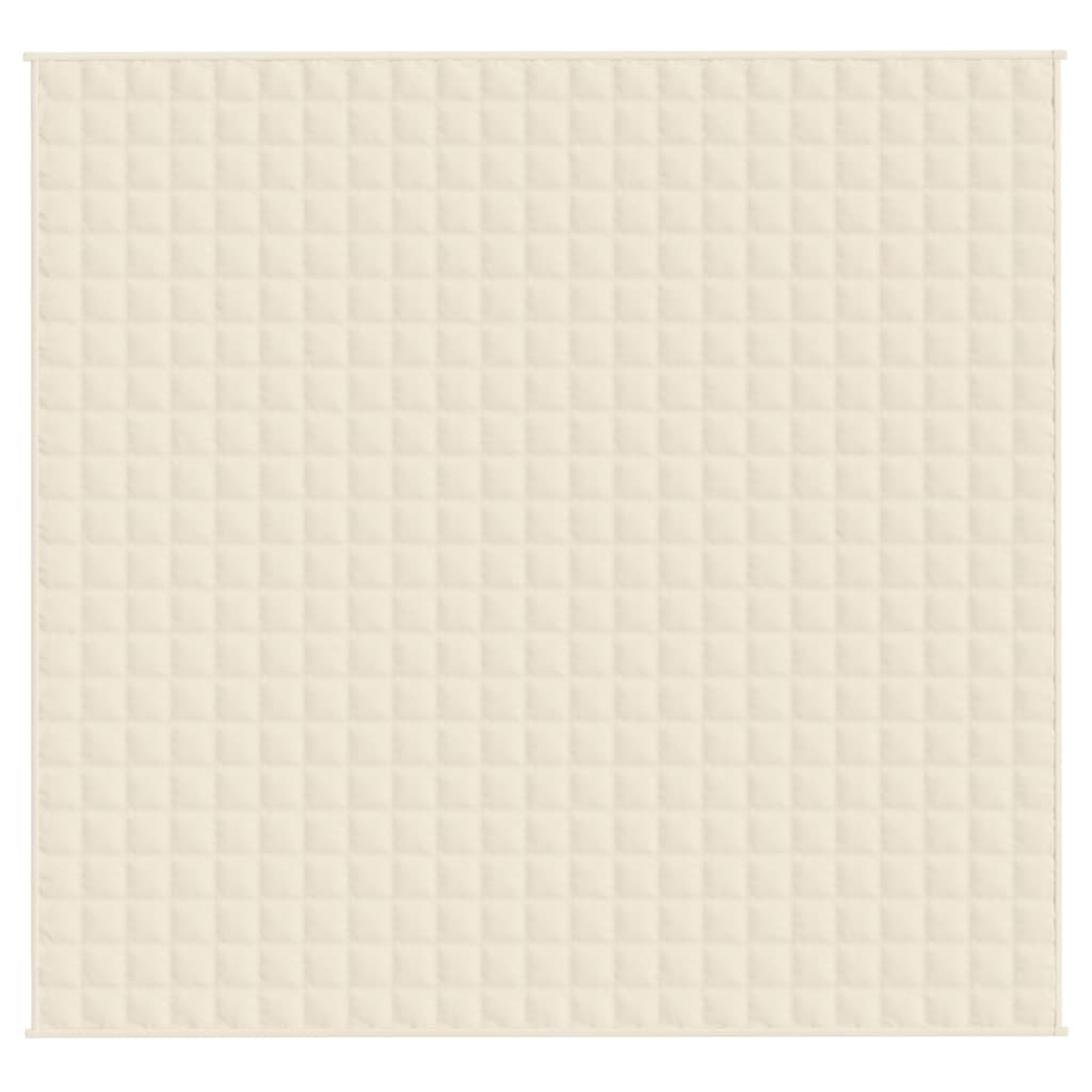 vidaXL Κουβέρτα Βαρύτητας Ανοιχτό Κρεμ 220 x 240 εκ. 15 κ. Υφασμάτινη
