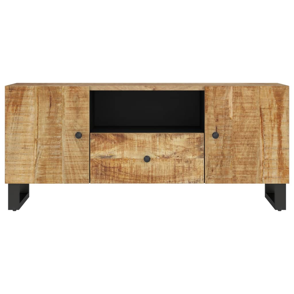 vidaXL Έπιπλο Τηλεόρασης 105x33,5x46 εκ Μασίφ Ξύλο Μάνγκο & Επεξ. Ξύλο
