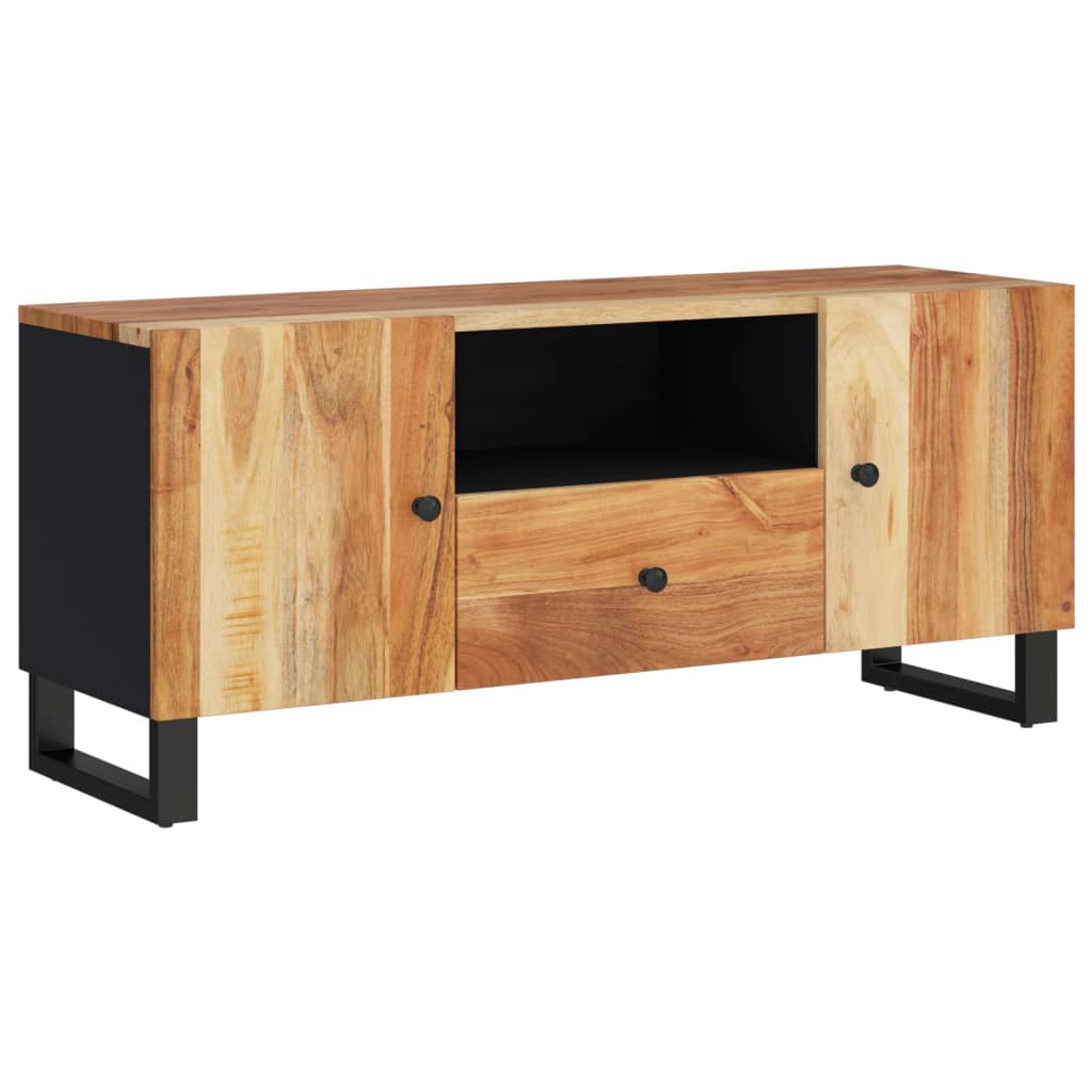 vidaXL Έπιπλο Τηλεόρασης 105x33,5x46 εκ Μασίφ Ξύλο Ακακίας & Επ. Ξύλο