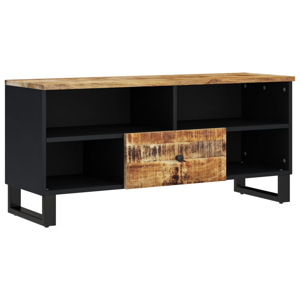 vidaXL Έπιπλο Τηλεόρασης 100x33x46 εκ. Μασίφ Ξύλο Μάνγκο & Επεξ. Ξύλο