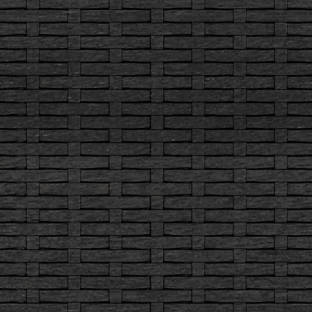 vidaXL Σαλόνι Κήπου Μαύρο από Συνθετικό Ρατάν