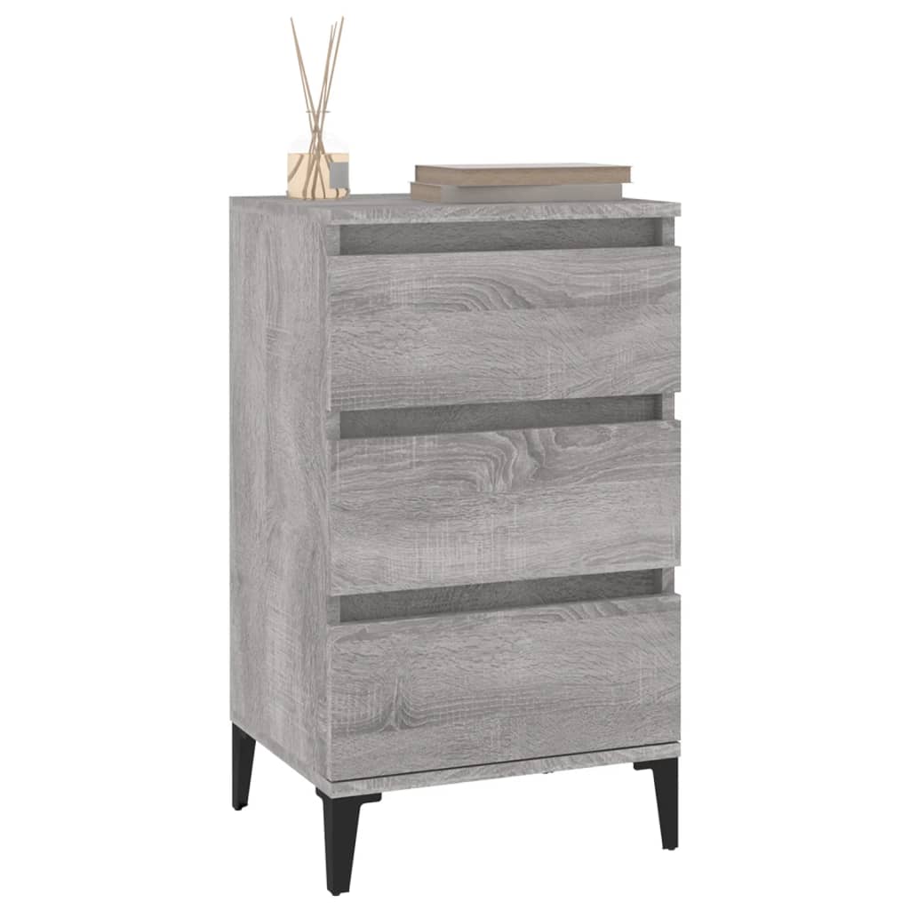vidaXL Κομοδίνο Γκρι Sonoma 40x35x70 εκ. από Επεξεργασμένο Ξύλο
