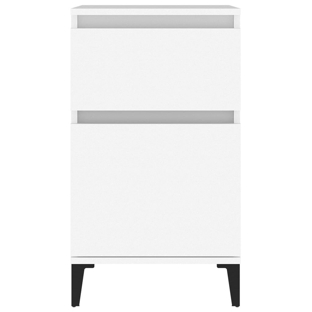 vidaXL Κομοδίνα 2 τεμ. Λευκά 40 x 35 x 70 εκ.