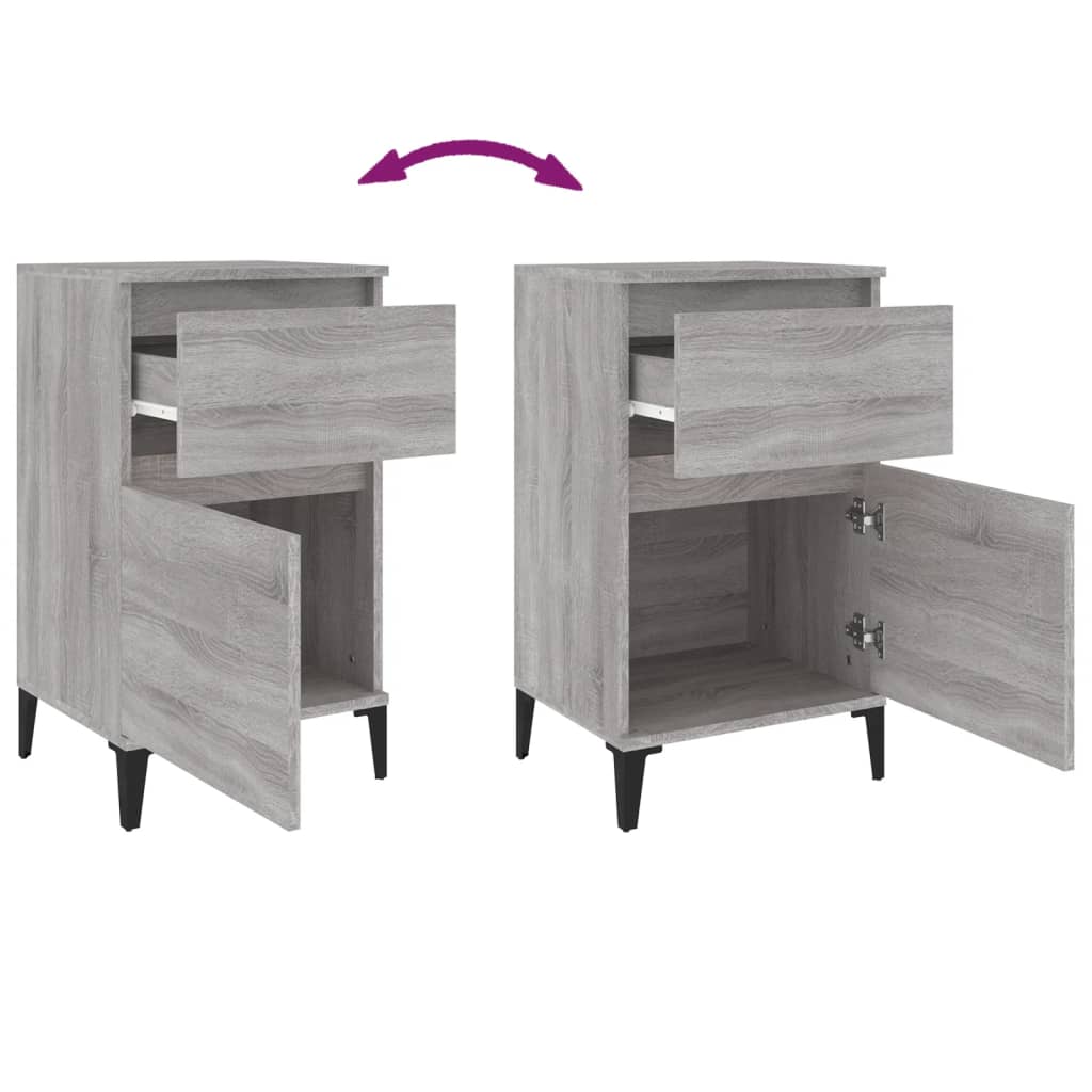 vidaXL Κομοδίνο Γκρι Sonoma 40x35x70 εκ.