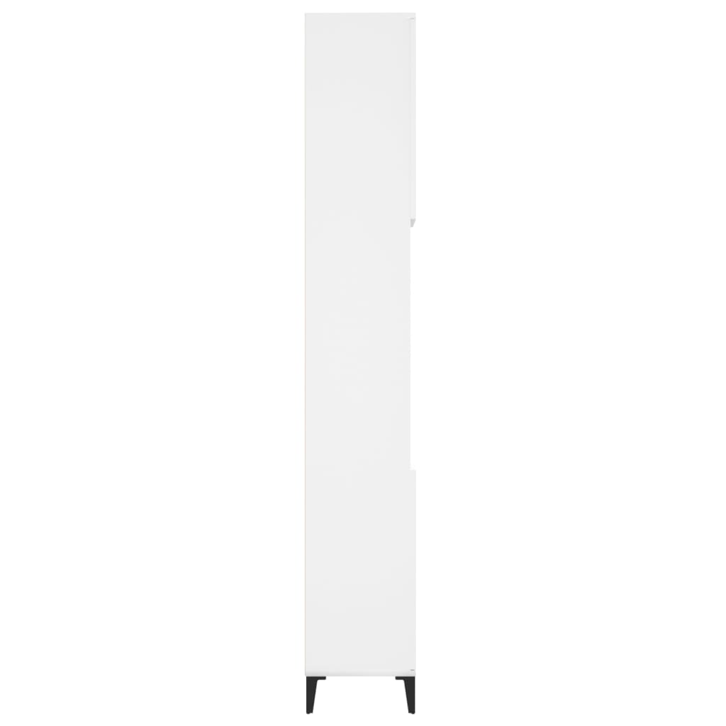 vidaXL Ντουλάπι Μπάνιου Λευκό 30 x 30 x 190 εκ. από Επεξεργασμένο Ξύλο