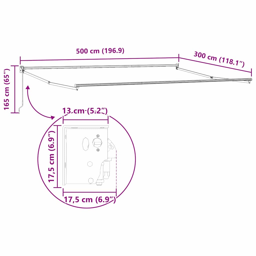 vidaXL Σκηνίτσα Αναδιπλούμενη Λευκό 500 x 300 εκ Αλουμίνιο