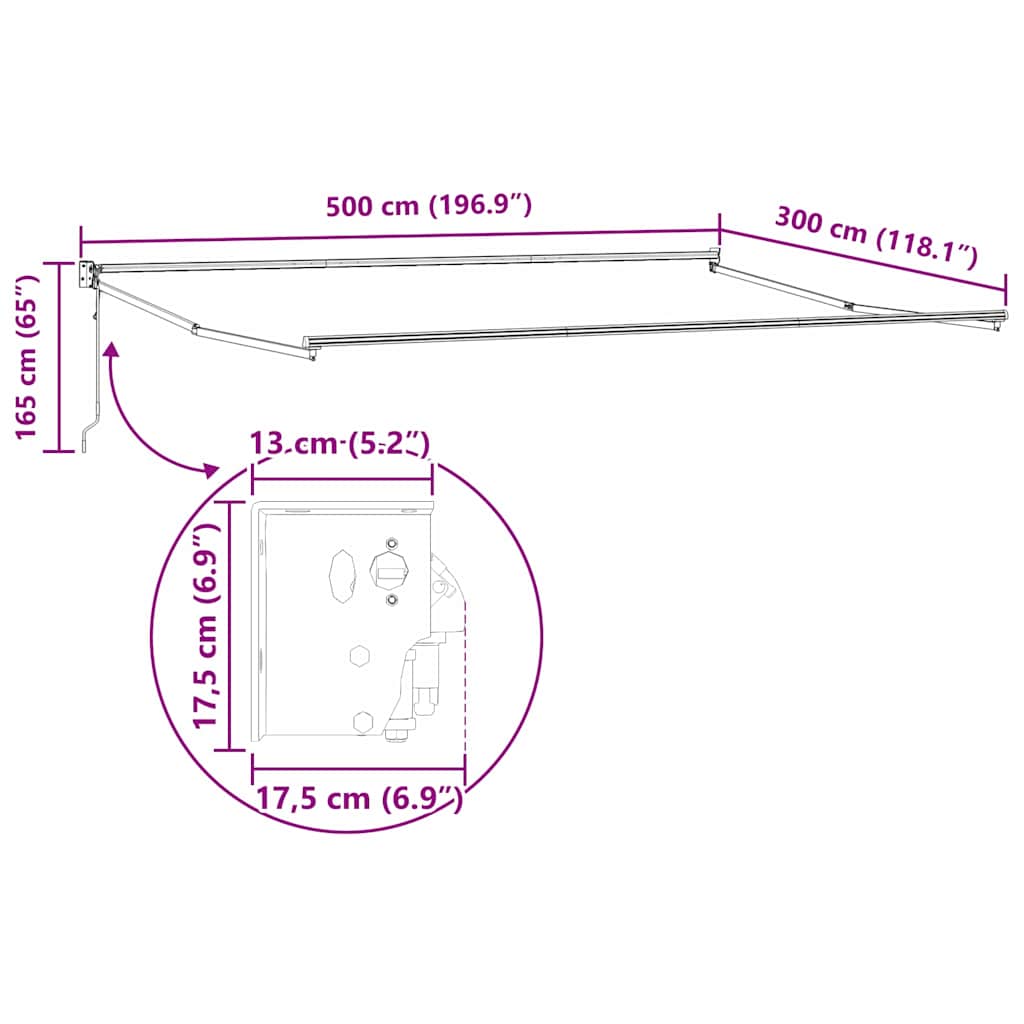 vidaXL Σκηνίτσα Αναδιπλούμενη Λευκό 500 x 300 εκ Αλουμίνιο