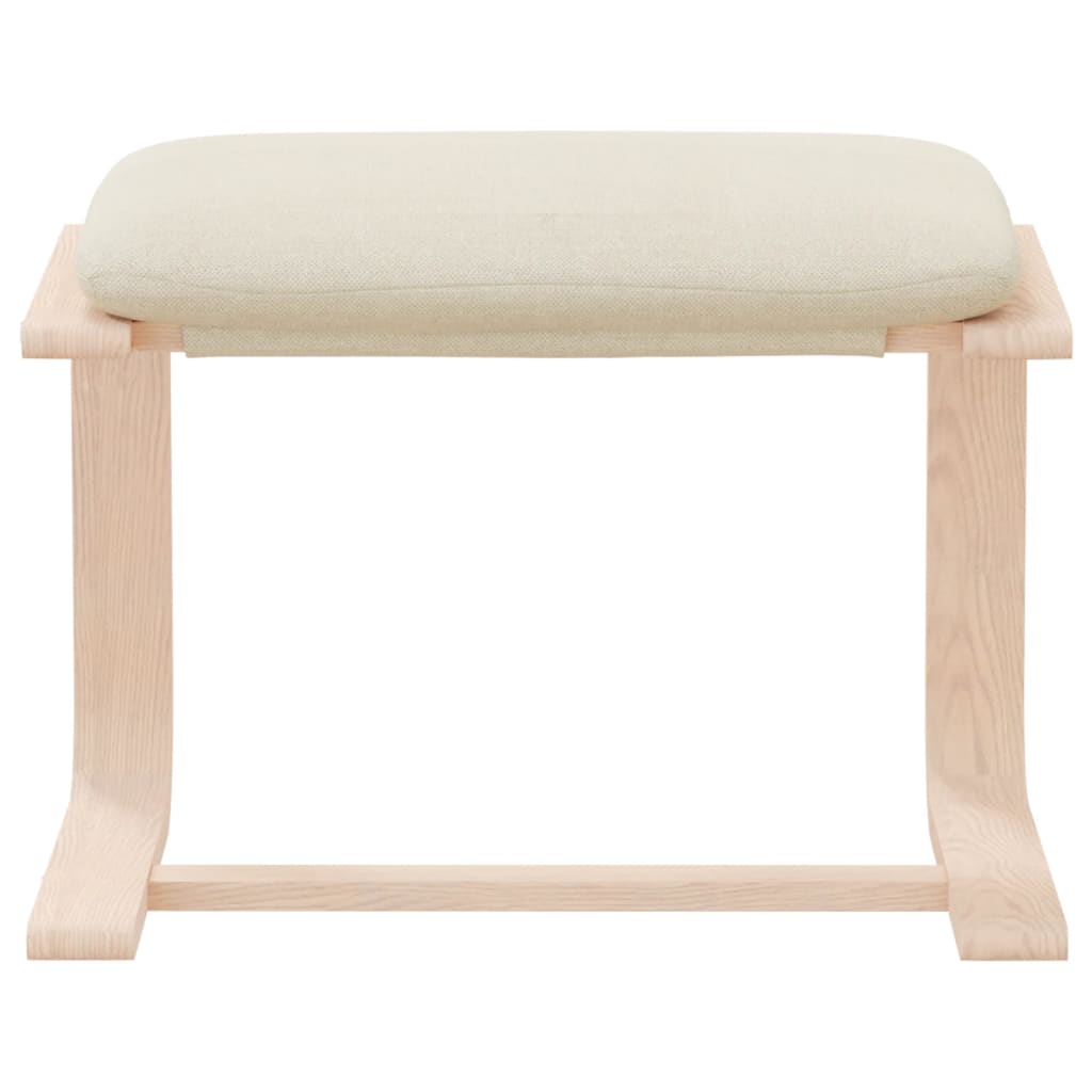 vidaXL Υποπόδιο Κρεμ 51 x 41 x 40 εκ. Υφασμάτινο