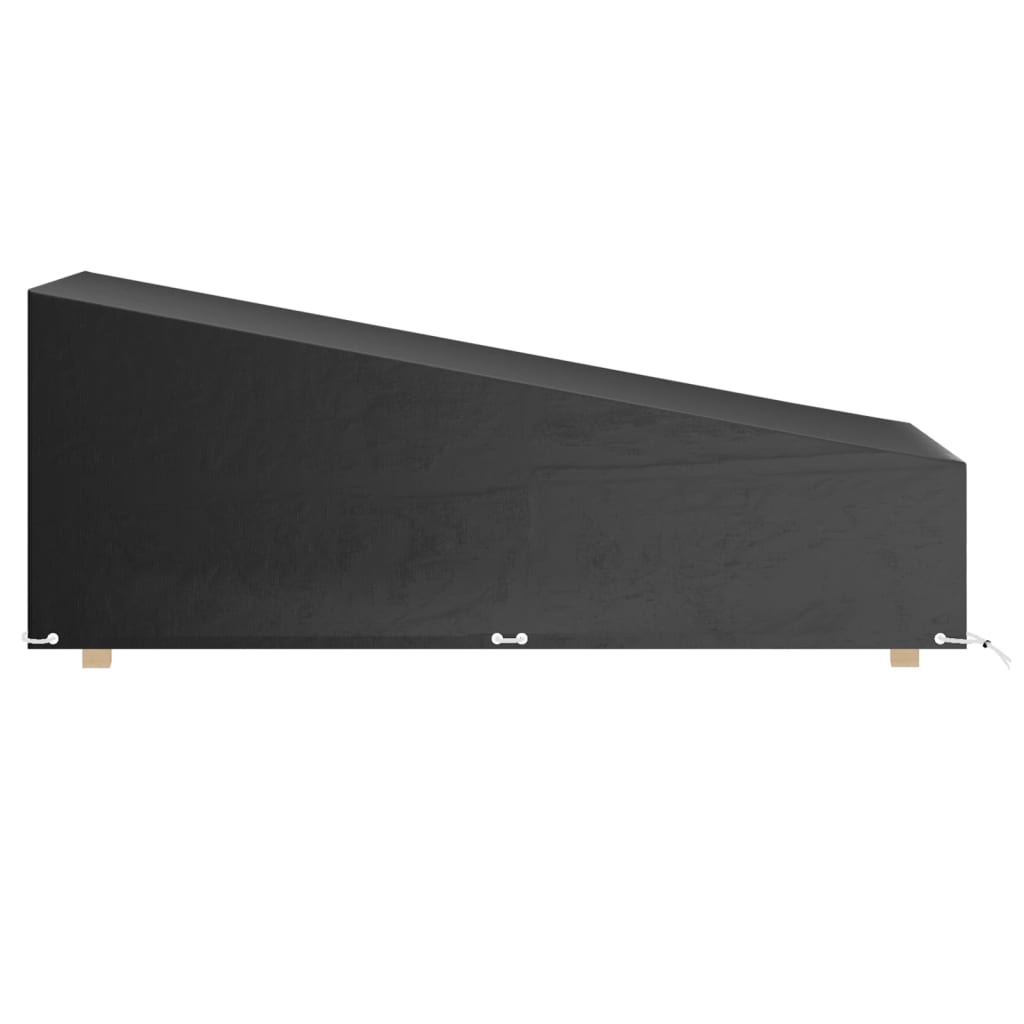 vidaXL Κάλυμμα Ξαπλώστρας 2 τεμ με 12 Κρίκους 205x75x40/70 εκ Πολυαιθ.