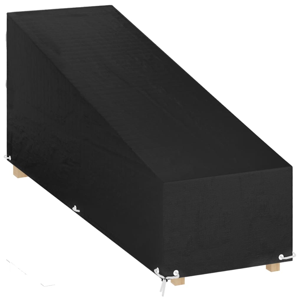 vidaXL Κάλυμμα Ξαπλώστρας με 12 Κρίκους 205x75x40/70 εκ. Πολυαιθυλένιο