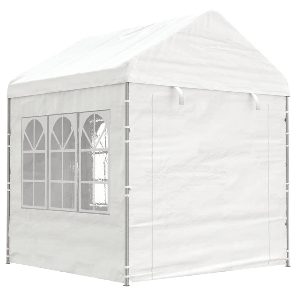 vidaXL Κιόσκι με Τέντα Λευκό 17,84 x 2,28 x 2,69 μ. από Πολυαιθυλένιο
