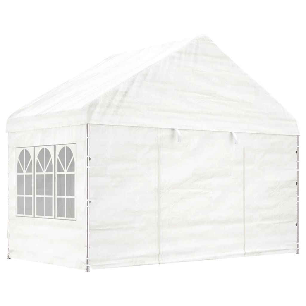 vidaXL Κιόσκι με Τέντα Λευκό 15,61 x 4,08 x 3,22 μ. από Πολυαιθυλένιο