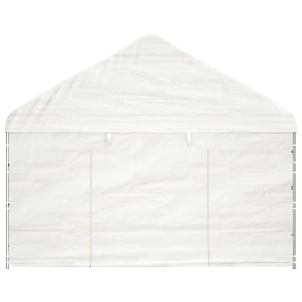 vidaXL Κιόσκι με Τέντα Λευκό 15,61 x 4,08 x 3,22 μ. από Πολυαιθυλένιο
