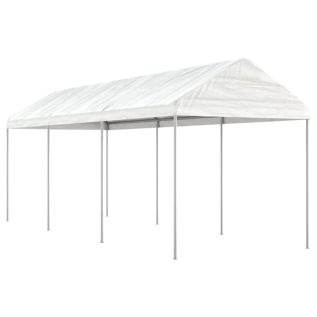 vidaXL Κιόσκι με Τέντα Λευκό 6,69 x 2,28 x 2,69 μ. από Πολυαιθυλένιο