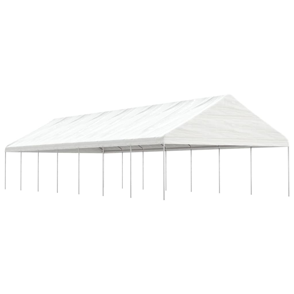vidaXL Κιόσκι με Τέντα Λευκό 15,61 x 5,88 x 3,75 μ. από Πολυαιθυλένιο
