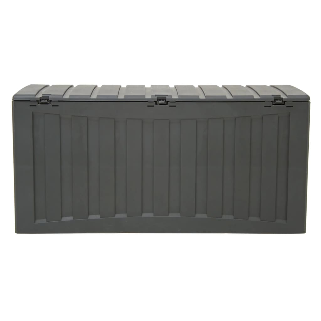 vidaXL Μπαούλο Αποθήκευσης Μαύρο 118 x 53 x 57 εκ. Πολυπροπυλένιο