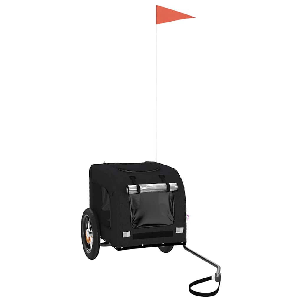 vidaXL Τρέιλερ Ποδηλάτου Κατοικίδιων Μαύρο Ύφασμα Oxford/Σίδηρος