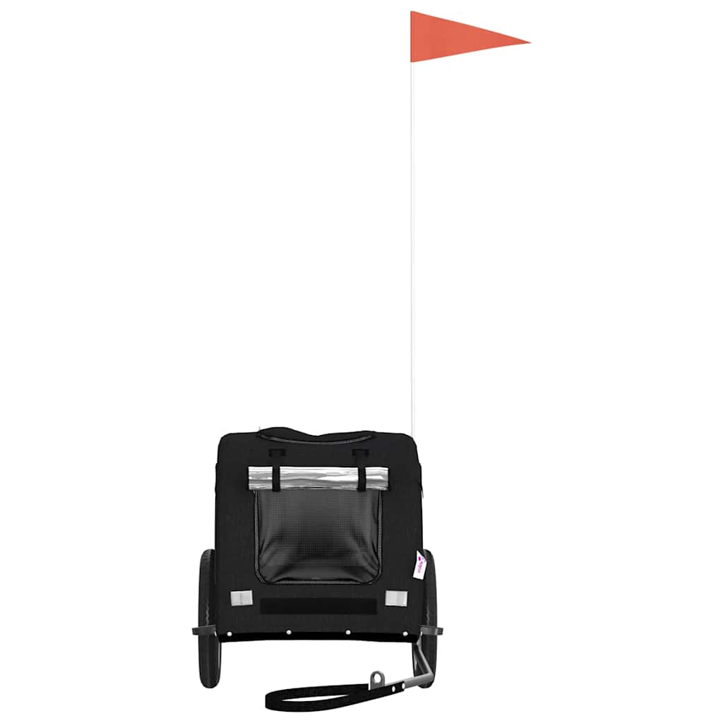 vidaXL Τρέιλερ Ποδηλάτου Κατοικίδιων Μαύρο Ύφασμα Oxford/Σίδηρος