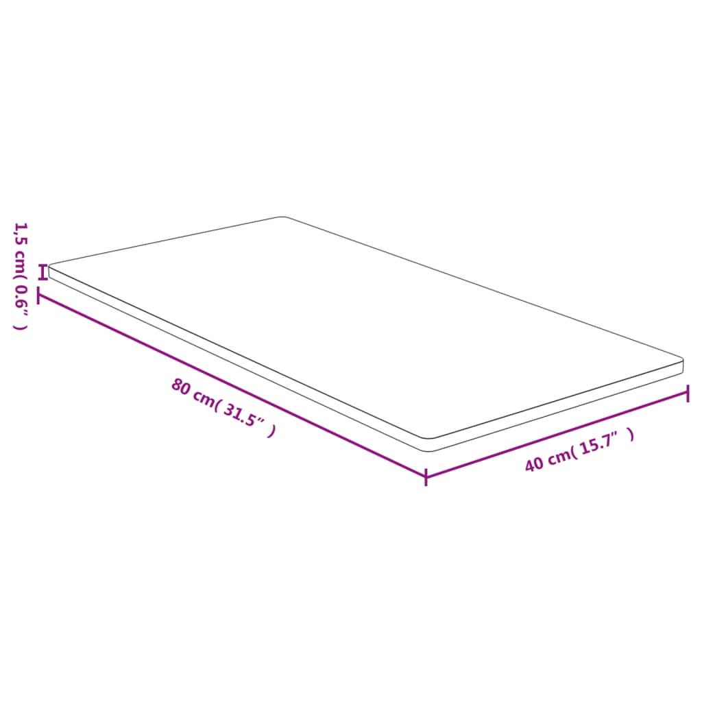 vidaXL Επιφάνεια Τραπεζιού 40 x 80 x 1,5 από Μπαμπού