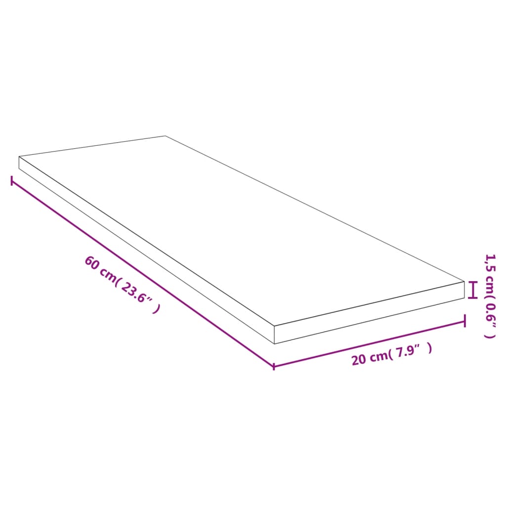 vidaXL Ράφι Τοίχου 60x20x1,5 εκ. από Μπαμπού