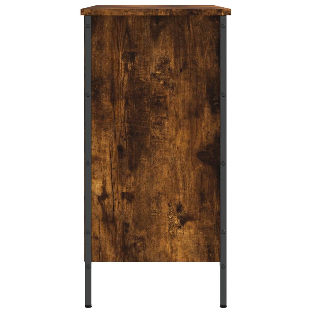 vidaXL Παπουτσοθήκη Καπνιστή Δρυς 100 x 35 x 70 εκ. από Επεξεργ. Ξύλο