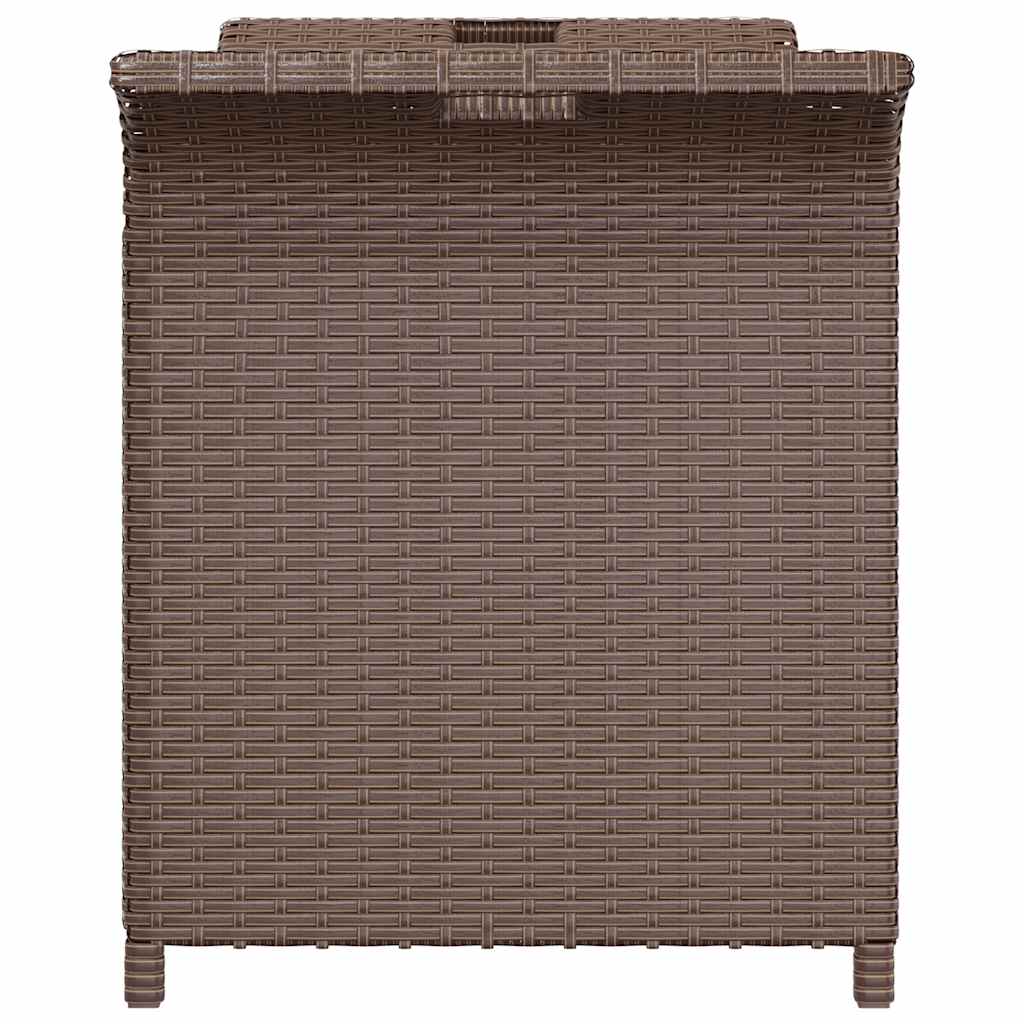 vidaXL Παγκάκι Κήπου με Μαξιλάρι Καφέ 116x46x57 εκ. από Συνθ. Ρατάν